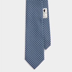 Vineyard Vines Whale Silk Tie in Navy